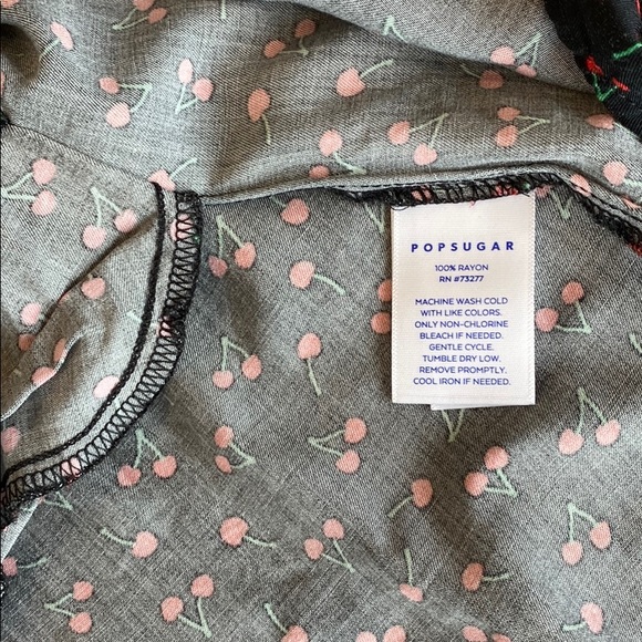 Cherry printed Tent dress with buttons down front - Picture 8 of 8